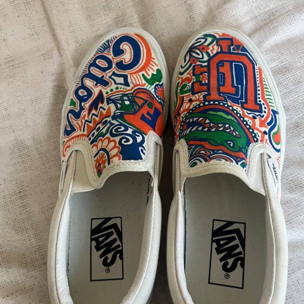Handpainted UF Gator Van Sneakers